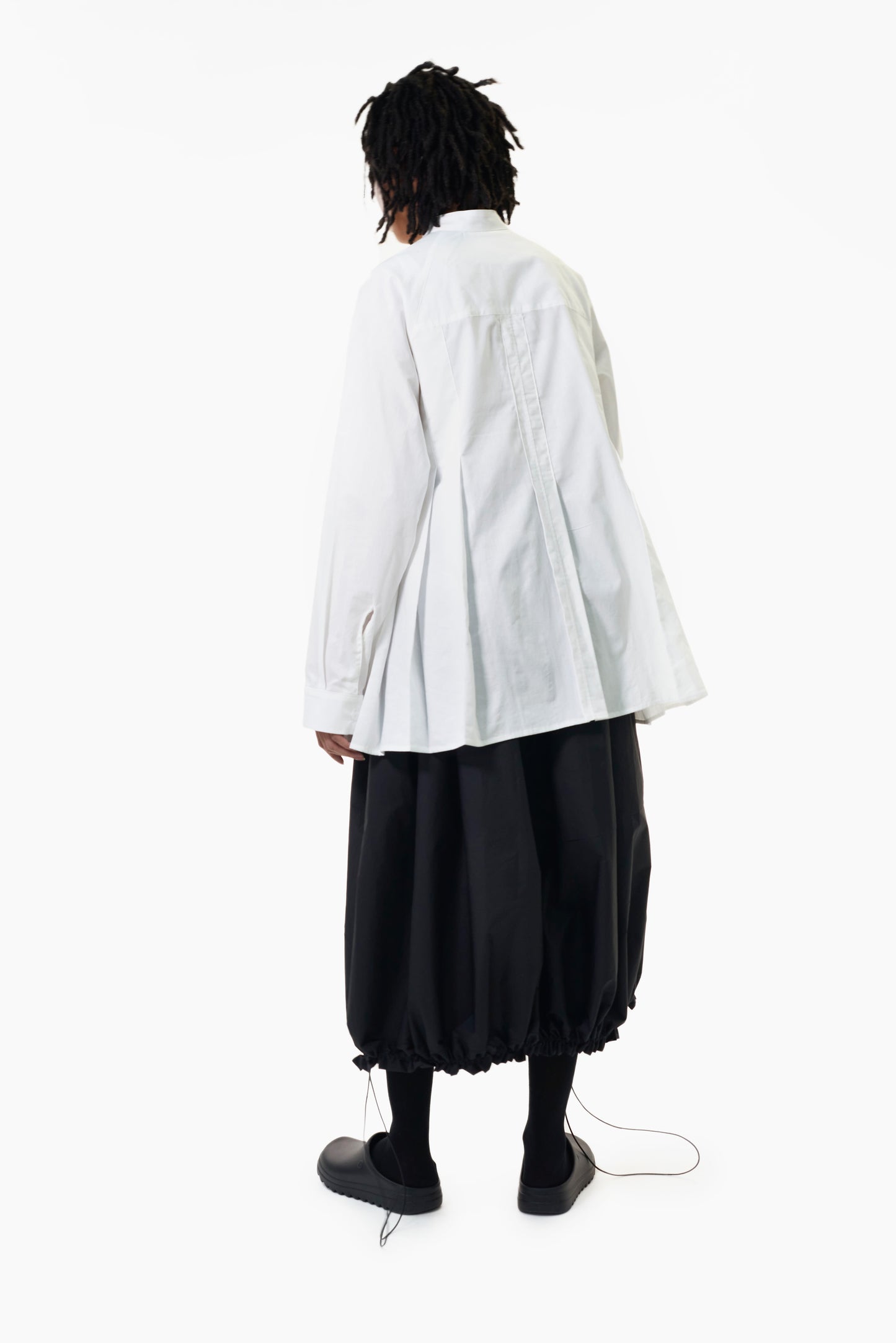 Women's Pleated Shirt in White